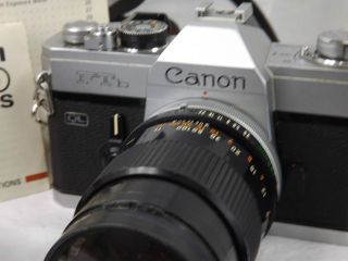 Canon Ftb QL 35mm SLR Film Camera with 2 Lenses and Case