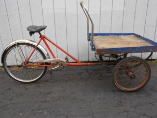 Vintage Goodyear Aviation 3 Wheel Tarmac Bicycle by Workman Cycles