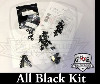   GSXR 1000 BLACK Fairing Bolts GSX R1000 COMPLETE Bolt Kit GSXR1000
