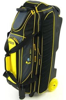 Yellow Jacket Triple Roller Bowling Bag by Elite