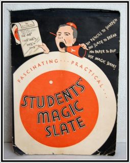 VNTG ART DECO SCHOOL STUDENT MAGIC WRITING SLATE