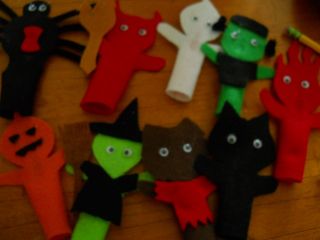 Halloween Kids finger puppet project