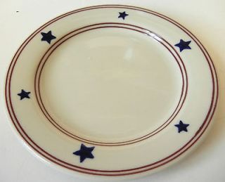 Hartstone USA Stars and Stripes Salad Plate Plates Red White Blue 7 7 