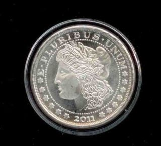 Silver Round Morgan Dollar Rare 2011 War Eagle .999 One OZ @ r_and_l 