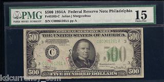 500 dollar bill in Federal Reserve Notes