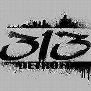 313 Motor City Graffiti Stencil T Shirt Made in Detroit T Shirt rock 