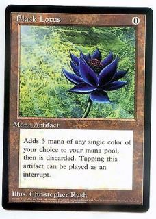 Magic the gathering Black Lotus Oversize card 6 X 8 3/4 Mono Artifack