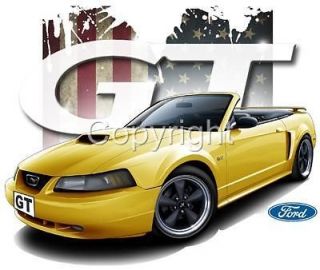 2001 Mustang GT Convertible T shirts 7285 Genuine Ford