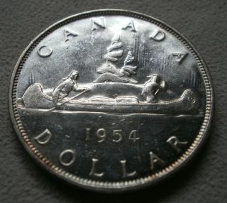 1954 Canada Canadian dollar coin