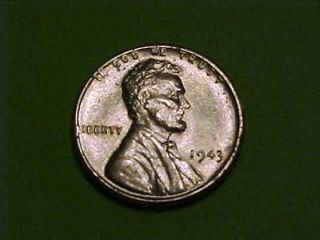 Vintage 1943 STEEL Lincoln Wheat 1¢ Penny US One Cent Coin ~~ SWEET 