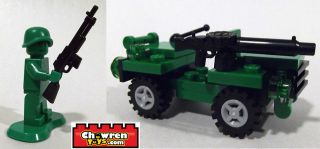 LEGO 30071 Army Soldier Minifigure Jeep BrickArms BAR & Lewis Gun WWII 