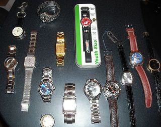 Lot of 14 Mens Fossil Watches (Armitron, Casio, Bum Equipment, Paul 