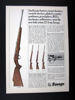 Savage 65 & Stevens 46 34 & 73 .22 22 Rifles rifle 1965 print Ad 