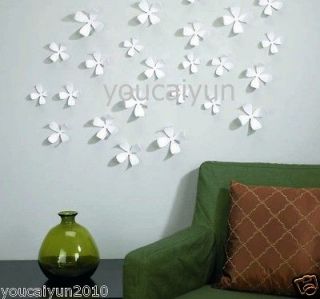   DIY 3D Wall Stickers Flower Home Decor Room Decorations Decals White