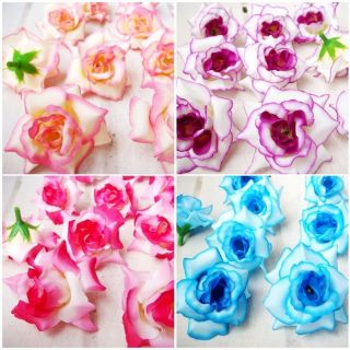 100x Lady Rose silk artificial flowers head wedding garden wholesale 