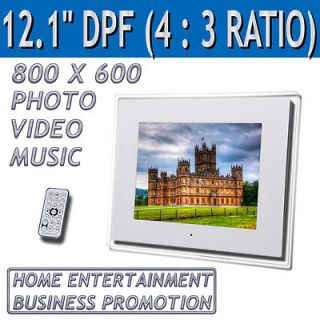 12.1 TFT LCD Digital Photo Frame Remote Picture Video  MPEG Music 