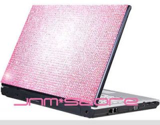 Pink Notebook Laptop Cover Bling Rhinestone Crystal Sticker Skin 12 13 