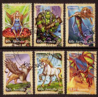 AUSTRALIA 2011 SPECIAL OFFER MYTHICAL CREATURES SET OF 6 CTO