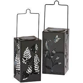   Shadow Play Metal Solar LED Luminary Light Pathway Stairs Tabletop