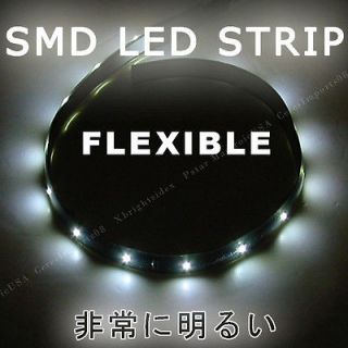 2pcs 12 Flexible 15 SMD Car Interior Underdash LED Strip Lights WHITE