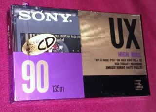 Sony UX 90 High Bias Blank Cassette Japan/USA