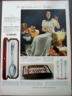   Ad actress Rosalind Russell 1847 Rogers Bros silverware for X Mas
