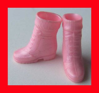 BARBIE DOLL CLOTHES CLOTHING ACCESSORY PINK WINTER COMBAT BOOTS SHOES