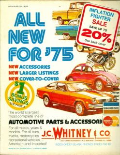 1975 J.C. Whitney & Co Auto Accessories/Pa​rts Catalog New for 75 