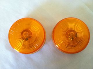   inch round amber clearance marker side light truck trailer