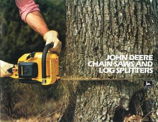 Equipment Brochure   John Deere   Chain Saws   Log Splitters   1982 