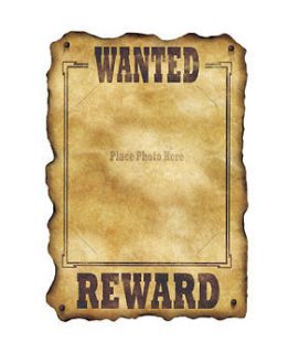 WESTERN WANTED SIGN***CUSTOMIZABLE*WILD WEST*WESTERN*RODEO*COWBOY B 