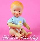 Blue White Baby Boy Doll People Nursery Fisher Price Loving Family 
