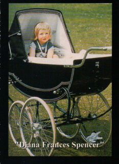 Princess Diana at age 3, in Baby Carriage, Pram     Trading Card, Not 