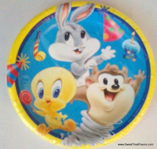 BABY LOONEY TUNES CAKE PLATES x12 Decoration Party Tweety Favors 