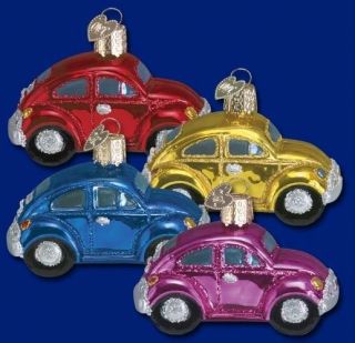   BUG VW VOLKSWAGEN CAR AUTO OLD WORLD CHRISTMAS GLASS ORNAMENT 46002