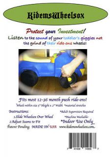 Wheel Covers 4 Tots Push & Ride On Toys so your Floor are Protected 