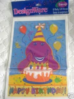 Barney Party Supplies 24 Favor BAGS Treats Loots Goodie