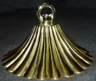 Ribbed Brass SMOKE BELL FOR OLD HANGING OIL OR KEROSENE LAMP