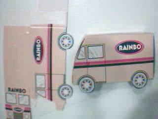 RAINBO BREAD CARDBOARD TRUCK BANK 1950s