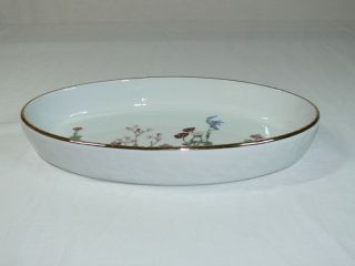   Le Faune 13.75 Oval Fire Proof Porcelain Wildflowers Baking Dish