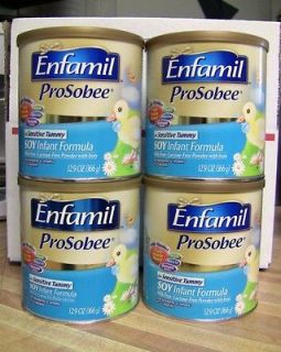 Cans Enfamil ProSobee Powder Formula Sensitive Tummy 12.9 oz Cans