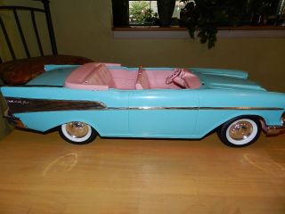 Vintage 1988 MATTEL Barbie 1957 57 Chevy BEL AIR Convertible Toy Car 
