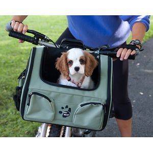 in 1 Bike bicycle Basket Pet Tote + Dog airline Carrier Bag + travel 
