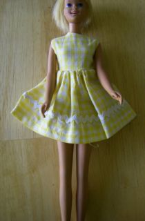 Vintage Francie Sm Sindy Twiggy Clone & Lk Sz Dolls Factory Dress NM