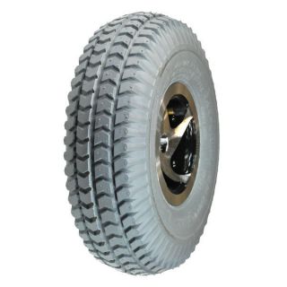 Pnuematic tire and wheel for Rascal 600 series scooters, gray.