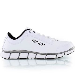 AND1 Mens Downtime Low Frost Basketball Shoes [ White / Black / Grey ]