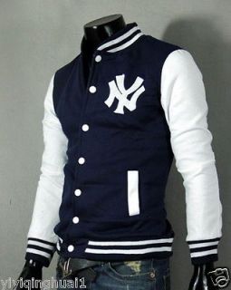 NWT Mens NY Baseball Hoody Jacket Uniform 4size 3 Color