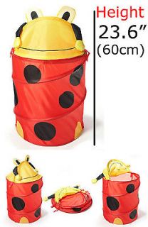 Ladybug Toy box Basket Animals Pop Up Storage Clothes Laundry Bin 