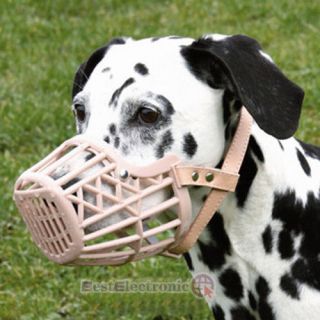 Beige Dog Basket Cage Adjustable Muzzle Size #1 to 7