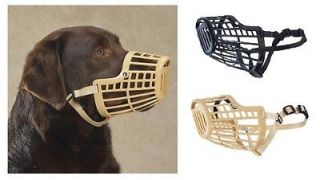 Basket Muzzle for dogs that bite or bark   flexible plastic designed 